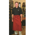 F54 Signature Burgundy Full Bistro Apron w/ 2 Patch Pockets